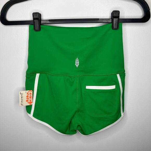 NWT FREE PEOPLE FP MOVEMENT Island Time Shorts Green Combo XS - Picture 3 of 5